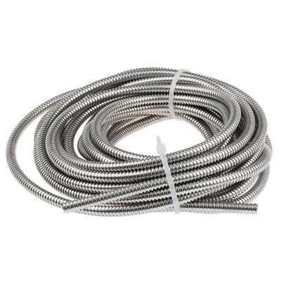 Kopex Flexible Conduit, 8mm Nominal Diameter, Stainless Steel, Metal