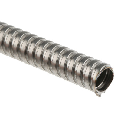 Kopex Flexible Conduit, 8mm Nominal Diameter, Stainless Steel, Metal