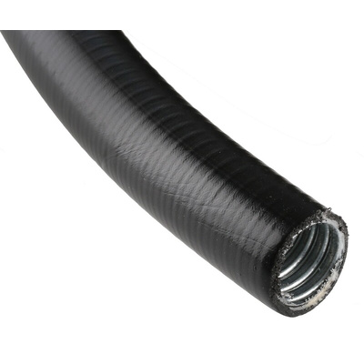Adaptaflex Flexible, Liquid Tight Conduit, 25mm Nominal Diameter, Galvanised Steel, Black
