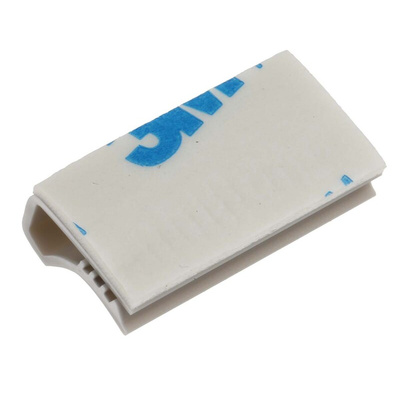RS PRO Grey PVC Flat Cable Clamp, 9mm Max. Bundle