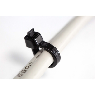 RS PRO Cable Tie, 292mm x 3.6 mm, Black Nylon, Pk-100
