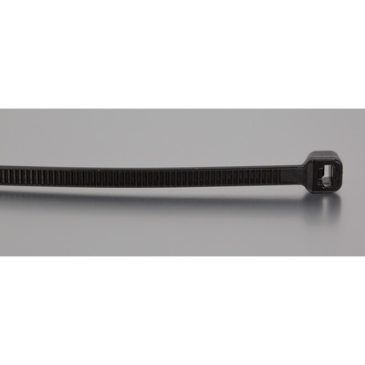 RS PRO Cable Tie, 150mm x 3.6 mm, Black Nylon, Pk-1000
