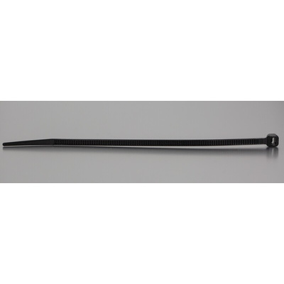 RS PRO Cable Tie, 150mm x 3.6 mm, Black Nylon, Pk-1000