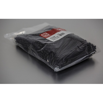 RS PRO Cable Tie, 150mm x 3.6 mm, Black Nylon, Pk-1000