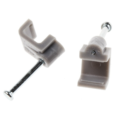 RS PRO Grey PE Rectangular Cable Clip