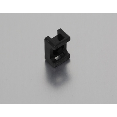 RS PRO Black Cable Tie Mount 10 mm x 15mm, 4.8mm Max. Cable Tie Width