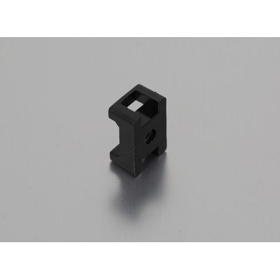 RS PRO Black Cable Tie Mount 10 mm x 15mm, 4.8mm Max. Cable Tie Width
