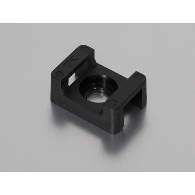 RS PRO Black Cable Tie Mount 16 mm x 23mm, 8mm Max. Cable Tie Width