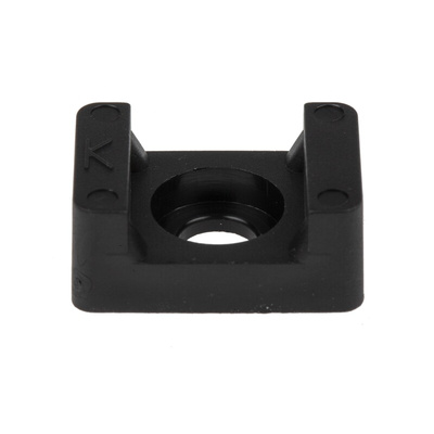 RS PRO Black Cable Tie Mount 16 mm x 23mm, 8mm Max. Cable Tie Width