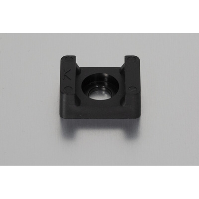 RS PRO Black Cable Tie Mount 16 mm x 23mm, 8mm Max. Cable Tie Width
