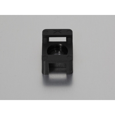 RS PRO Black Cable Tie Mount 16 mm x 23mm, 8mm Max. Cable Tie Width