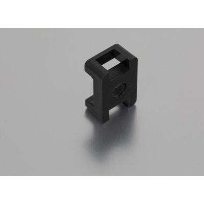 RS PRO Black Cable Tie Mount 16 mm x 23mm, 8mm Max. Cable Tie Width