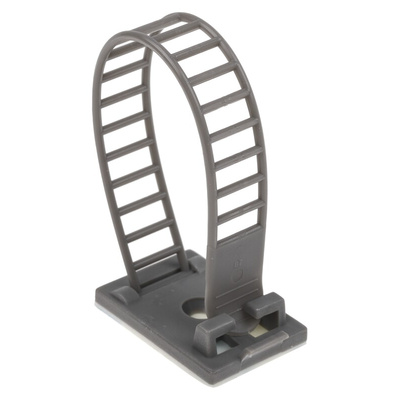RS PRO Grey Nylon Adjustable Clamp, 26mm Max. Bundle