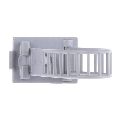 RS PRO Grey Nylon Adjustable Clamp, 22mm Max. Bundle
