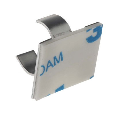 RS PRO Natural Aluminium Open Arm Clip, 9.5mm Max. Bundle