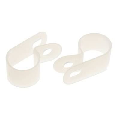 RS PRO Natural Nylon Cable Clip, 12.7mm Max. Bundle