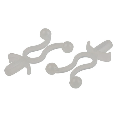 RS PRO Natural Nylon Bunny Clip, 10.2mm Max. Bundle