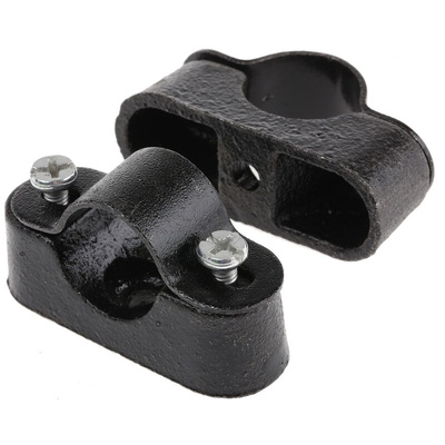 RS PRO Black Steel Saddle Clamp, 20mm Max. Bundle