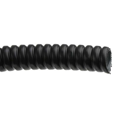 Adaptaflex Flexible Conduit, 16mm Nominal Diameter, Galvanised Steel, Black