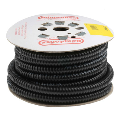 Adaptaflex Flexible Conduit, 16mm Nominal Diameter, Galvanised Steel, Black