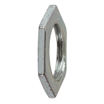 Flexicon Locknut, Conduit Fitting, 50mm Nominal Size, M50 x 1.5, Plated Steel