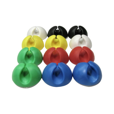 RS PRO Black, Blue, Green, Red, White, Yellow PVC Clip, 5mm Max. Bundle