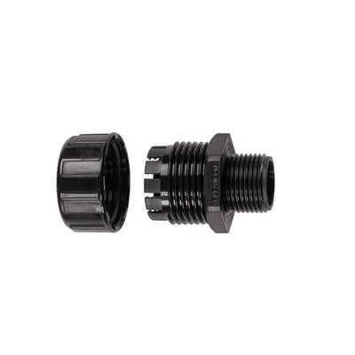 Flexicon Fixed Straight, Conduit Fitting, 25mm Nominal Size, M25mm, Nylon, Grey