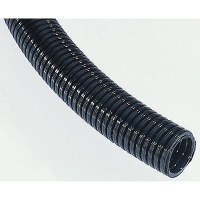 HellermannTyton Flexible Conduit, 10mm Nominal Diameter, Plastic, Black
