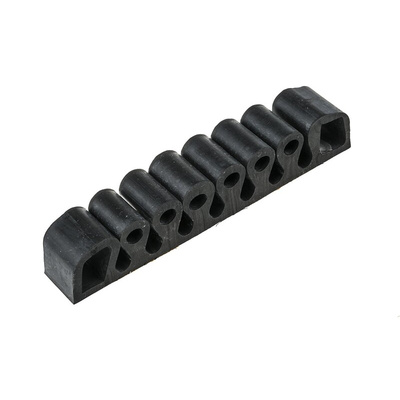 RS PRO Black Rubber Cable Retainer