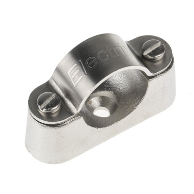 RS PRO Silver 316 Stainless Steel Saddle Clamp, 25mm Max. Bundle