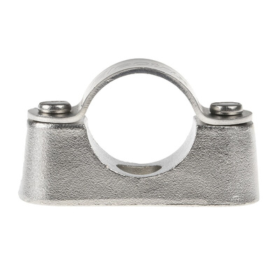 RS PRO Silver 316 Stainless Steel Saddle Clamp, 25mm Max. Bundle
