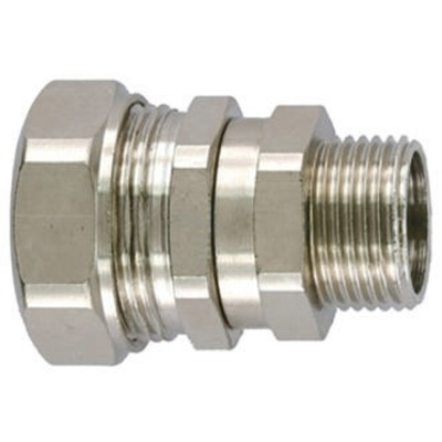 HellermannTyton Swivel, Conduit Fitting, 20mm Nominal Size, M20, Brass, PA 6, Silver