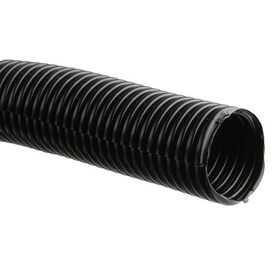 RS PRO Flexible, Split Conduit, 25mm Nominal Diameter, Plastic, Black