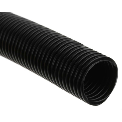 RS PRO Flexible Conduit, 25mm Nominal Diameter, Plastic, Black