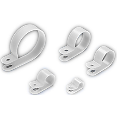 RS PRO Natural Nylon Cable Clamp, 6.4mm Max. Bundle