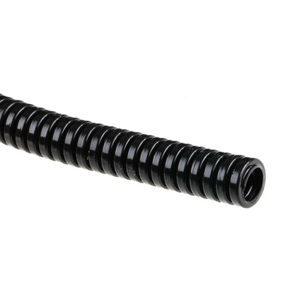 Flexicon Flexible Conduit, 10mm Nominal Diameter, Plastic, Black