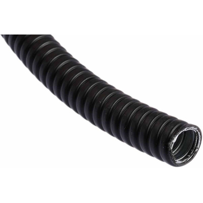 Flexicon Flexible Conduit, 20mm Nominal Diameter, Galvanised Steel, Black