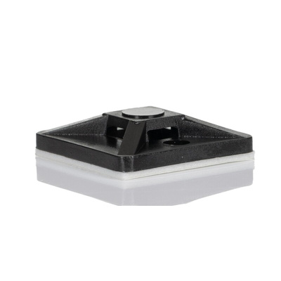 HellermannTyton Self Adhesive Black Cable Tie Mount 19 mm x 19mm, 4.1mm Max. Cable Tie Width