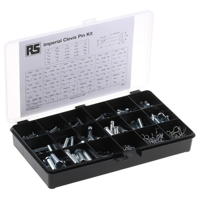352 piece Bright Zinc Plated Steel Imperial Clevis Pin Kit