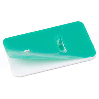 HellermannTyton Self Adhesive White Cable Tie Mount 25 mm x 35mm, 7mm Max. Cable Tie Width
