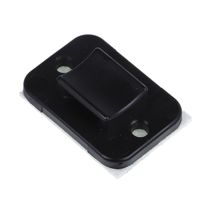HellermannTyton Self Adhesive Black Cable Tie Mount, 4mm Max. Cable Tie Width