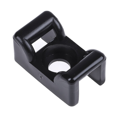 HellermannTyton Self Adhesive Black Cable Tie Mount 14.5 mm x 25mm, 8mm Max. Cable Tie Width