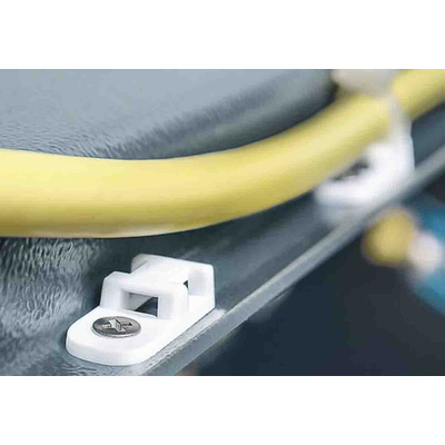 HellermannTyton Natural Cable Tie Mount 10.2 mm x 20.4mm, 4.6mm Max. Cable Tie Width