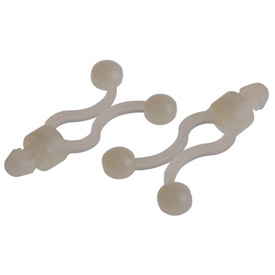 RS PRO Natural Nylon Bunny Clip, 7.6mm Max. Bundle