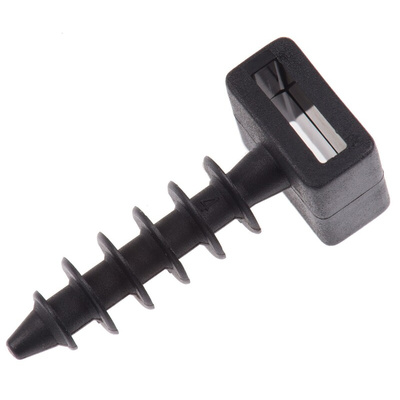 HellermannTyton Self Adhesive Black Cable Tie Mount 12 mm x 30mm, 9mm Max. Cable Tie Width