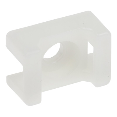 RS PRO White Cable Tie Mount 10 mm x 15mm, 5mm Max. Cable Tie Width