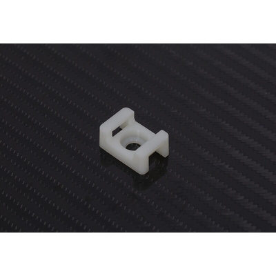 RS PRO White Cable Tie Mount 16 mm x 23mm, 9mm Max. Cable Tie Width