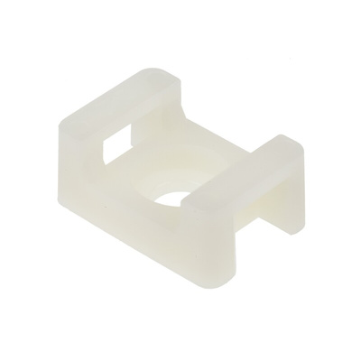 RS PRO White Cable Tie Mount 16 mm x 23mm, 9mm Max. Cable Tie Width