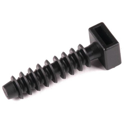 HellermannTyton Self Adhesive Black Cable Tie Mount 12 mm x 44mm, 9mm Max. Cable Tie Width