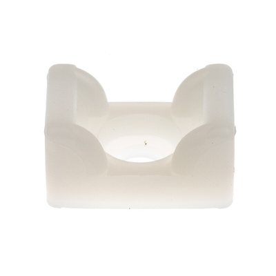 HellermannTyton Self Adhesive Natural Cable Tie Mount 12 mm x 18mm, 6mm Max. Cable Tie Width